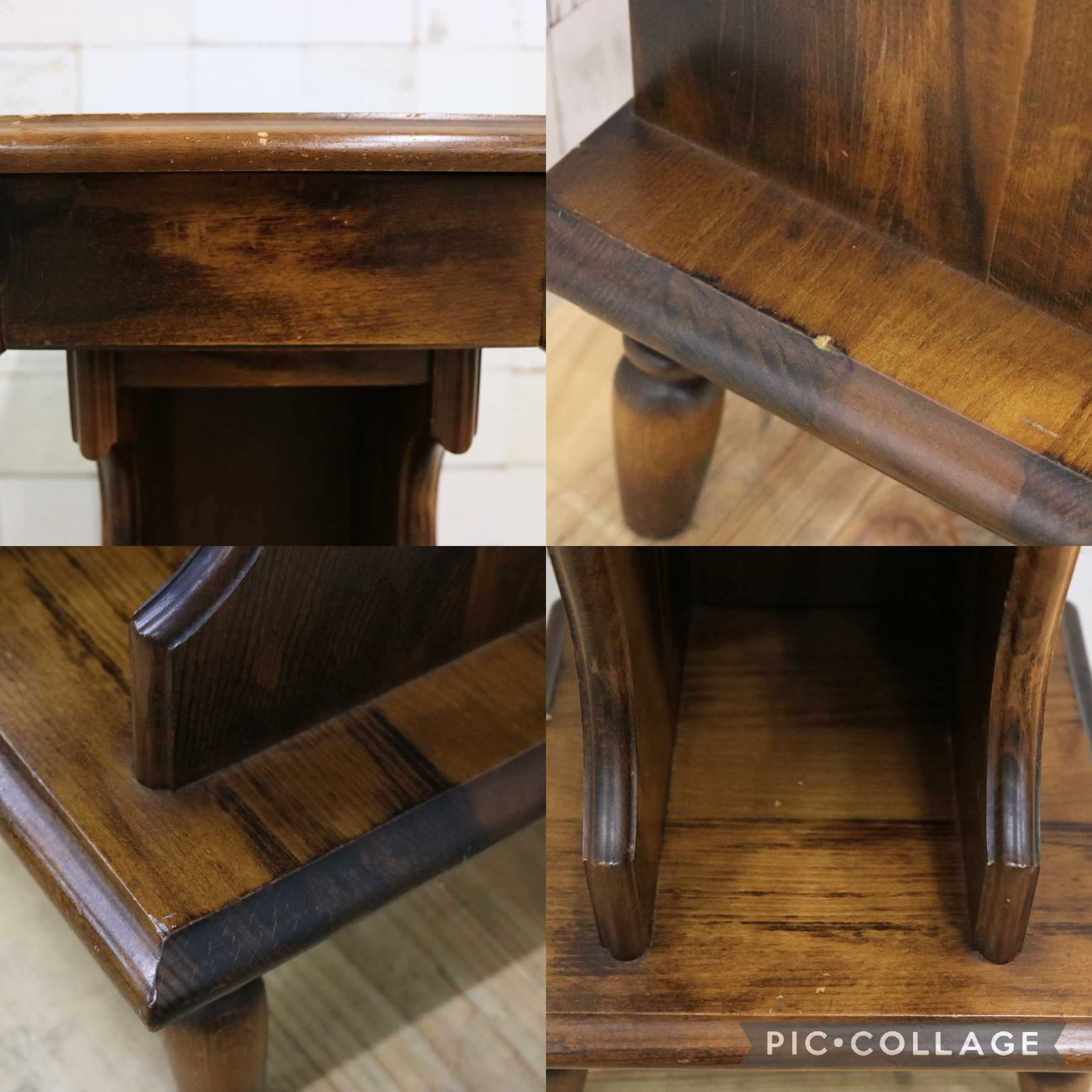 GMFS387○karimoku / カリモク オールドカリモク 電話台 花台 飾り棚