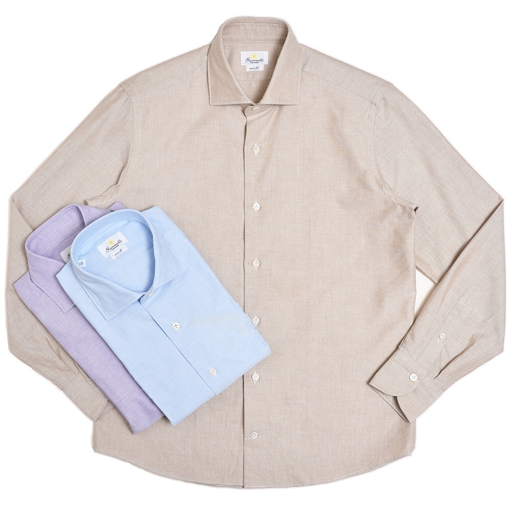 Giannetto（ジャンネット）コットンピンオックスソリッドセミワイド