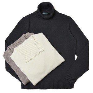 ZANONE（ザノーネ）5ゲージウールソリッドタートルネックニット DV