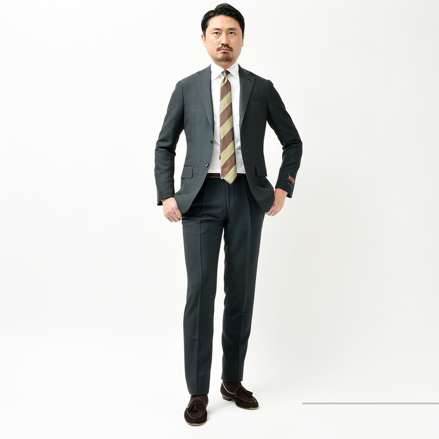 完全別注！ DORMEUIL SUPER BRIO ストライプスーツスーツ！！ RING