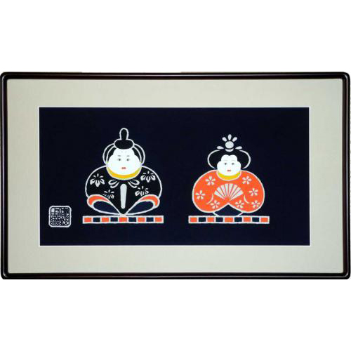 郡上本染 額入り 鯉のぼり2匹 | 渡辺染物店｜郡上八幡屋-特産品通販-