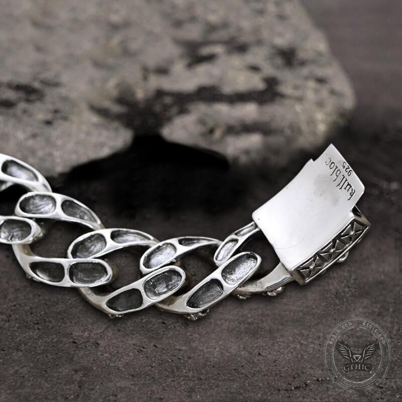 Retro Sterling Silver Skull Bracelet – GTHIC