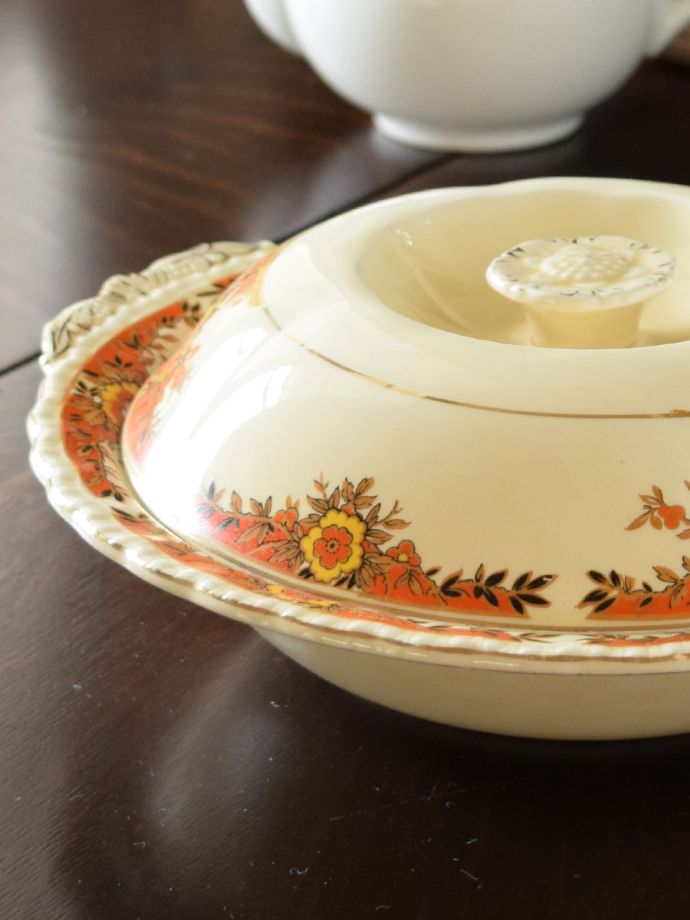 イギリスのアンティーク陶磁器、W.H.Grindleyのチュリーン(m-4897-z