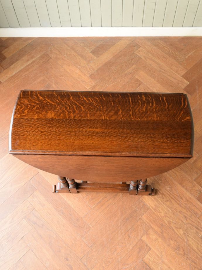 英国アンティークの伸長式テーブル、おしゃれなゲートレッグテーブル(q