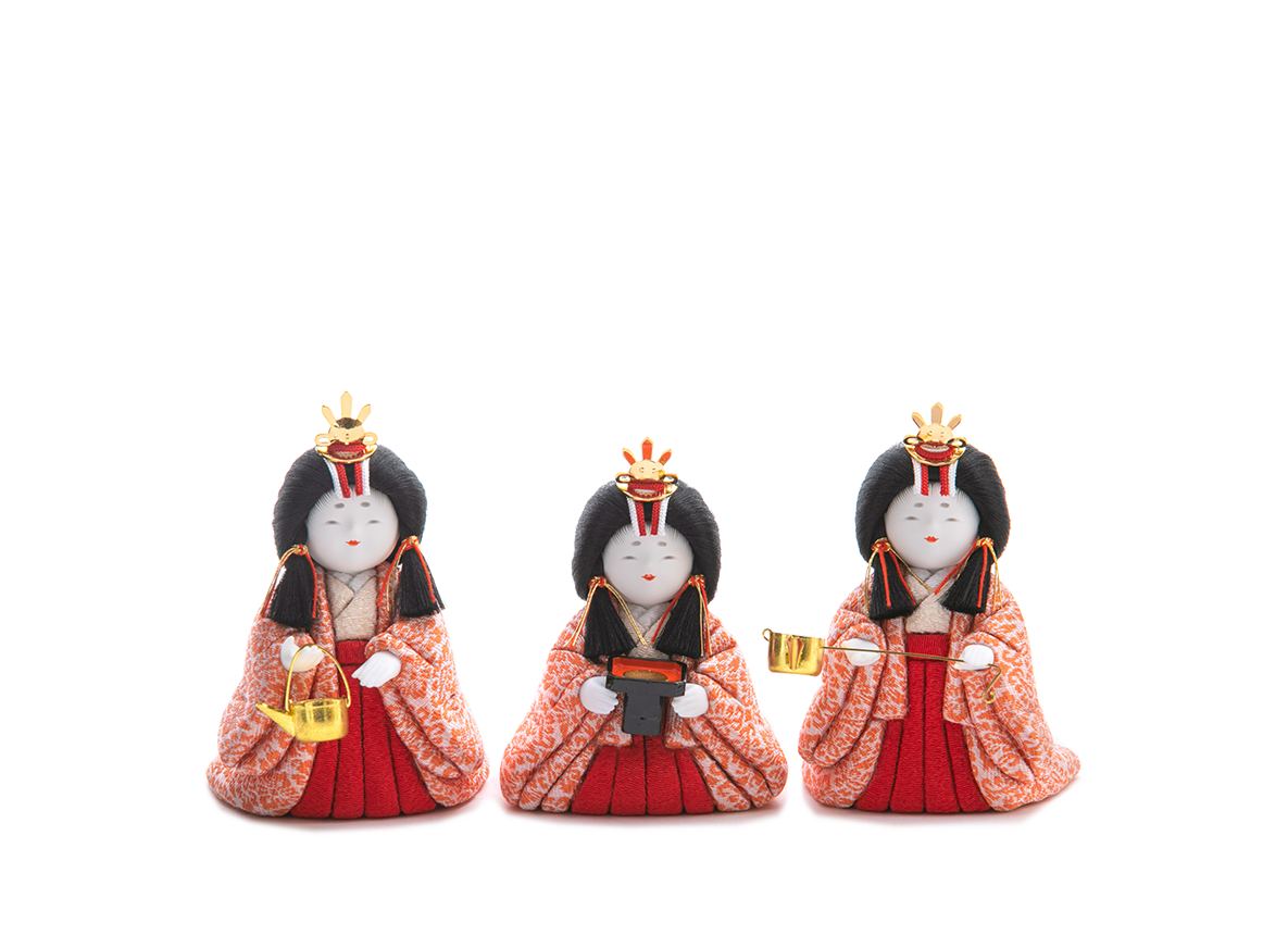 三人官女 | 五色 雛人形・五月人形の原孝洲
