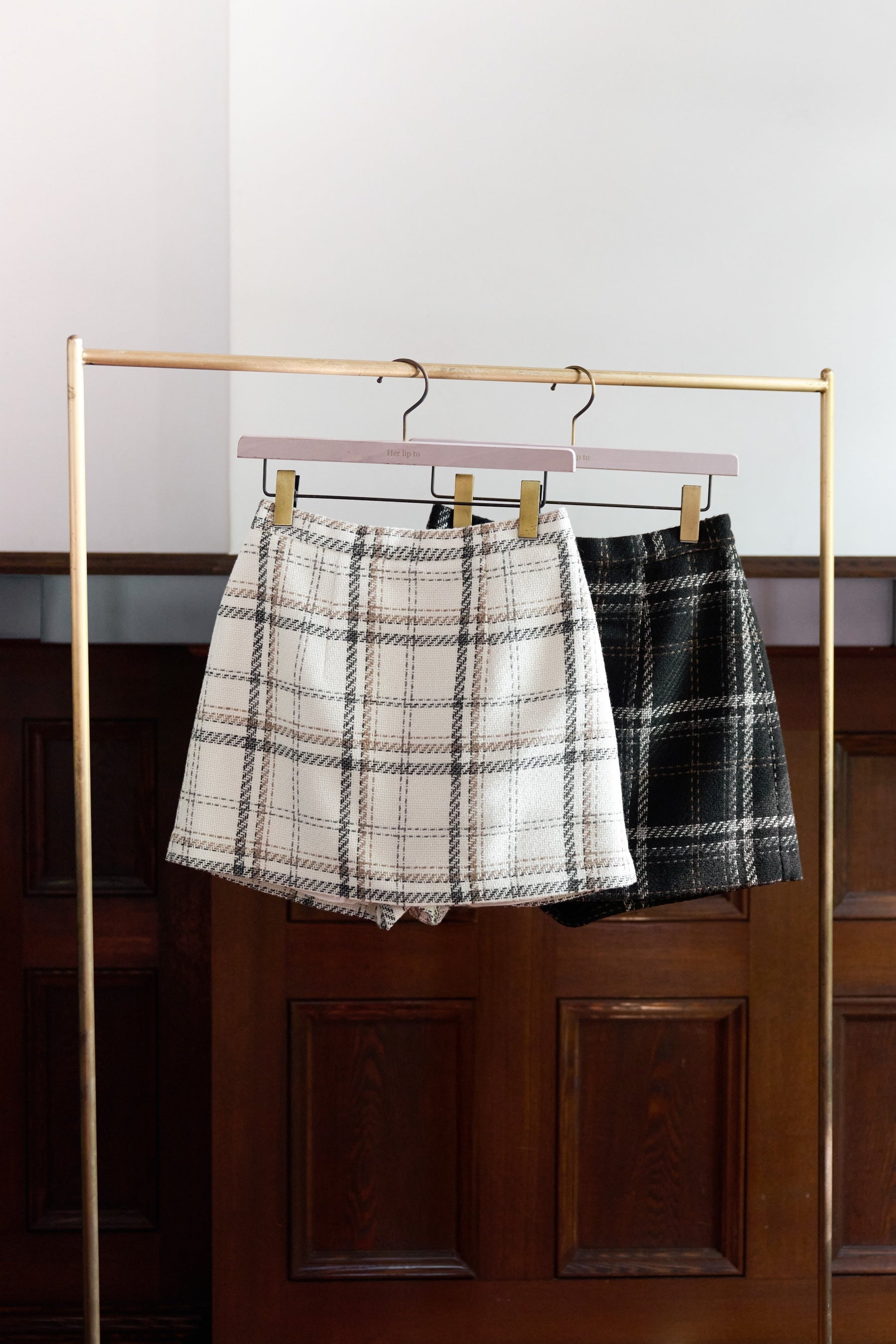 Tweed Check Mini Skort