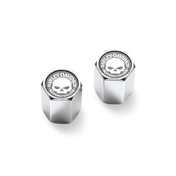 クローム・ABSバルブステムキャップ スカル |ハーレーパーツ専門店 HD