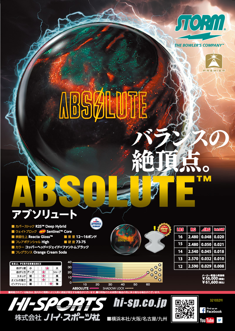 アブソリュート - ハイスポーツ社 ：信頼のボウリング用品販売