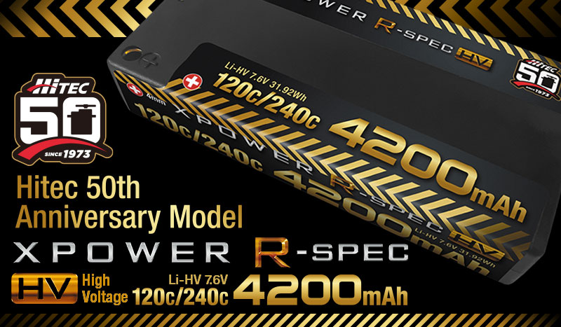 XPOWER R-SPEC Li-HV 7.6V 4200mAh 120C/240C | Hitec Multiplex Japan