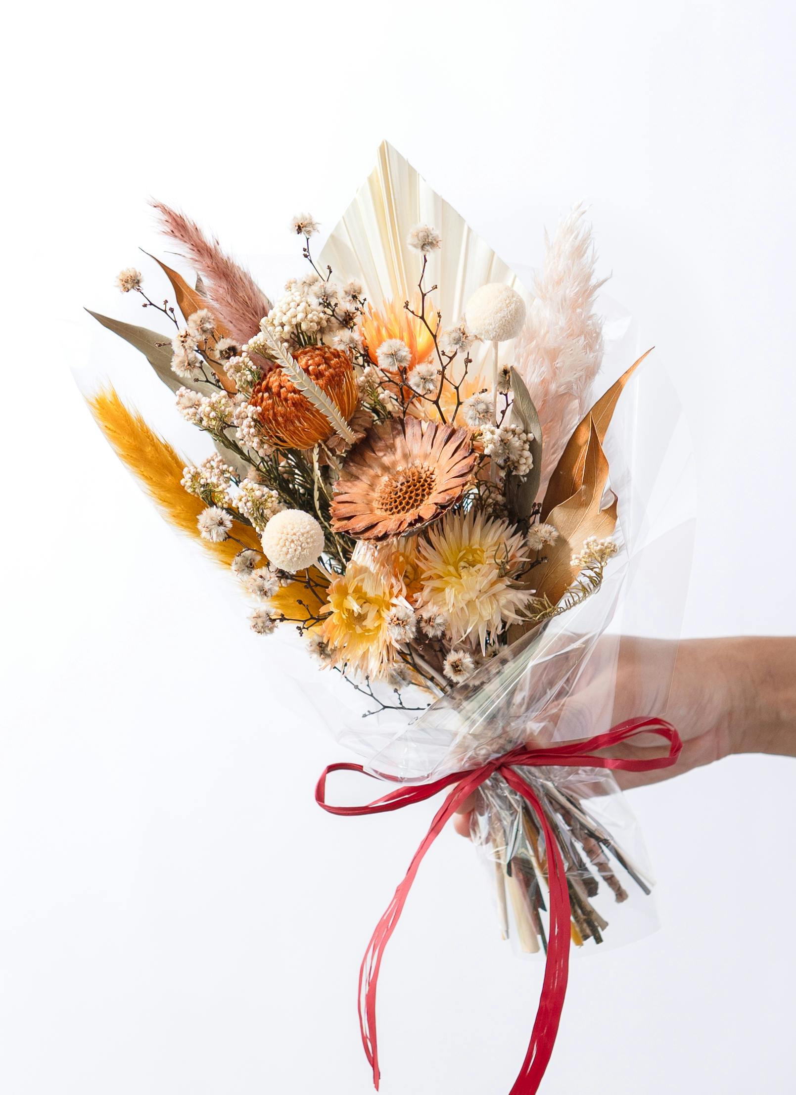 ドライフラワー ブーケスワッグ イエローオレンジ系 S | ドライ