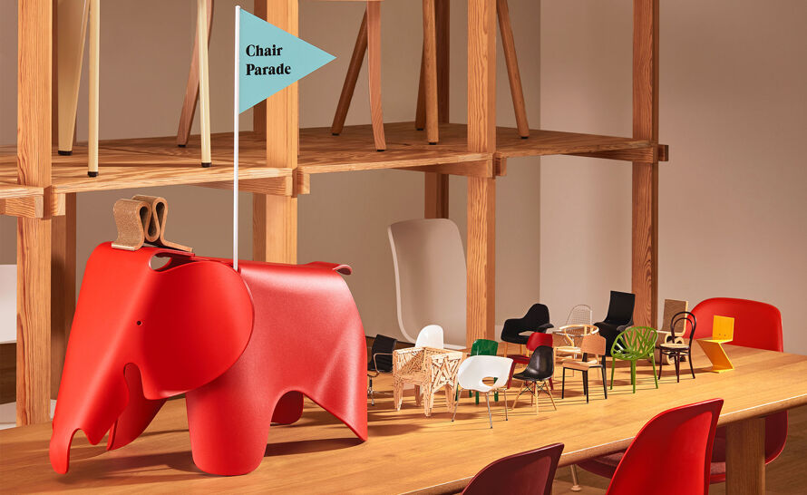 Miniature Charles & Ray Eames Rocking Chair produced by Vitra