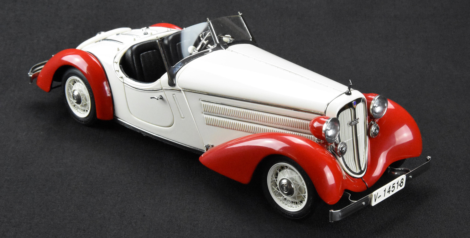 ミニカー Audi Front 225 Roadster 1935 Creme White ミニカー Audi