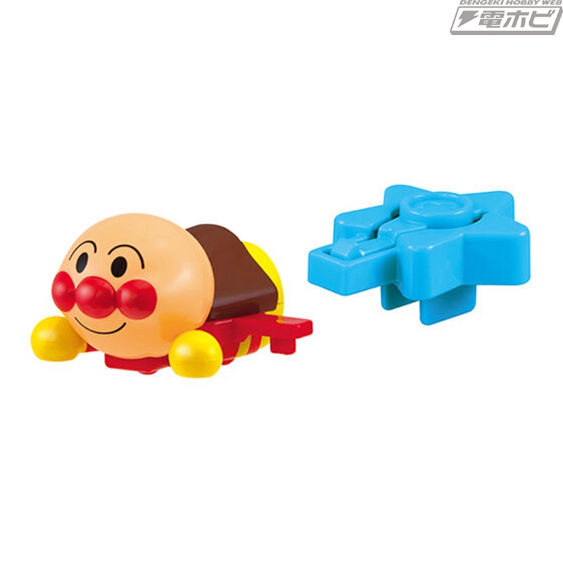 アンパンマンやしょくぱんまんがシューターから勢いよく飛び出す