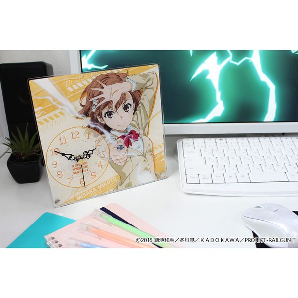 とある科学の超電磁砲T』御坂美琴のアクリル置時計がキャラアニで予約