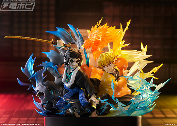 鬼滅の刃』より、我妻善逸と獪岳の激しい戦闘シーンを切り取ったノン