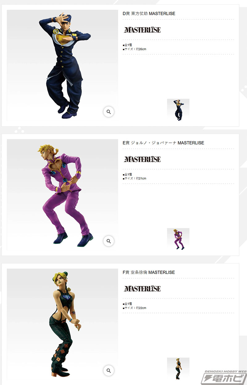 ジョジョの奇妙な冒険』新作一番くじが発売決定！ジョナサン、ジョセフ