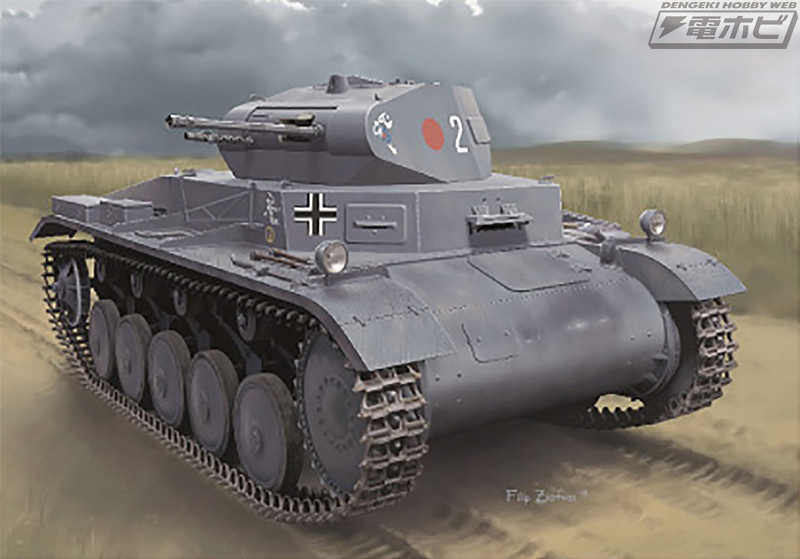 ドイツII号戦車のA型、B型、C型がそれぞれ1/35スケールキットとなって