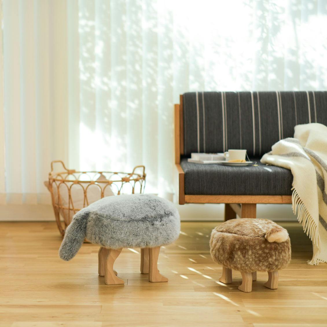 ANIMAL STOOL / アニマルスツール / フォックスグレー（S） - 北欧