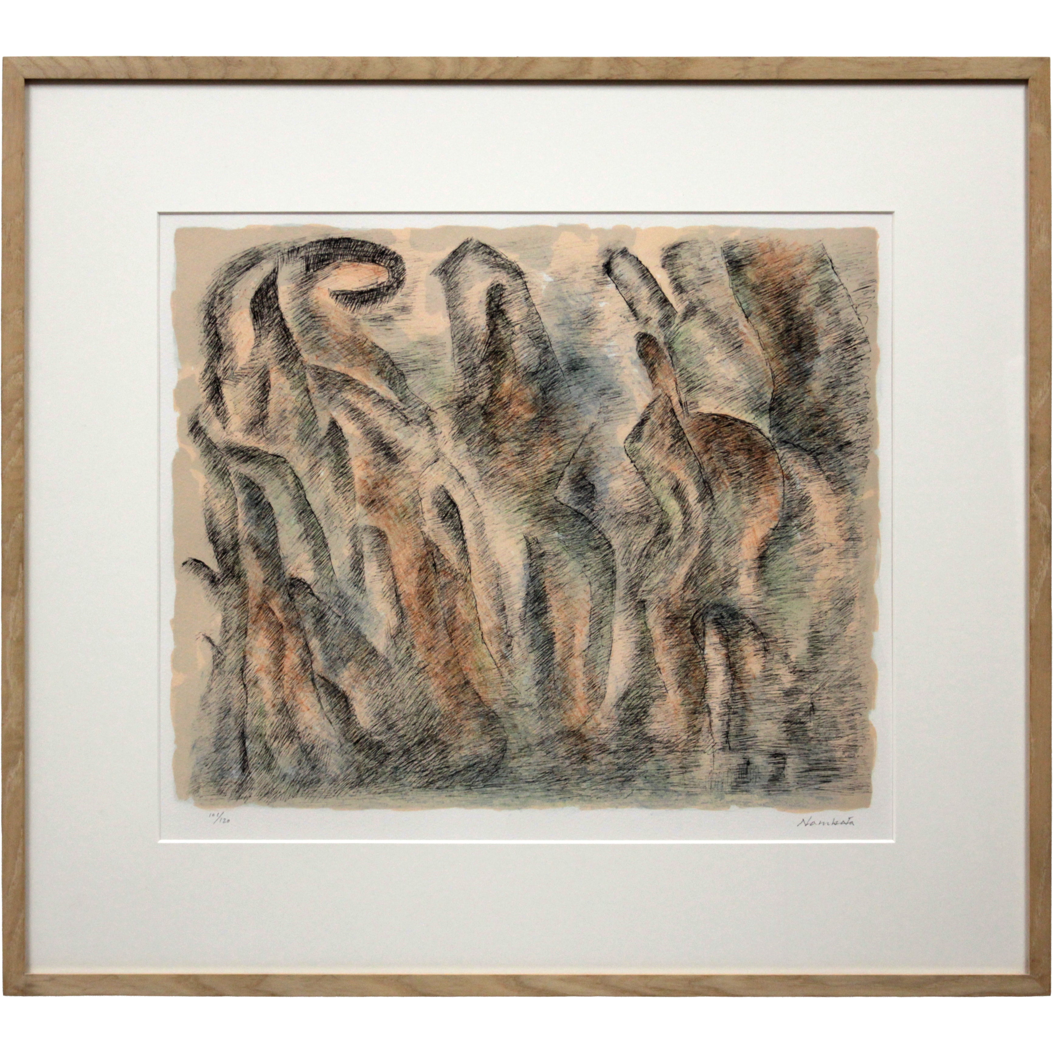 難波田龍起 『生成の詩』 リトグラフ - 北海道画廊