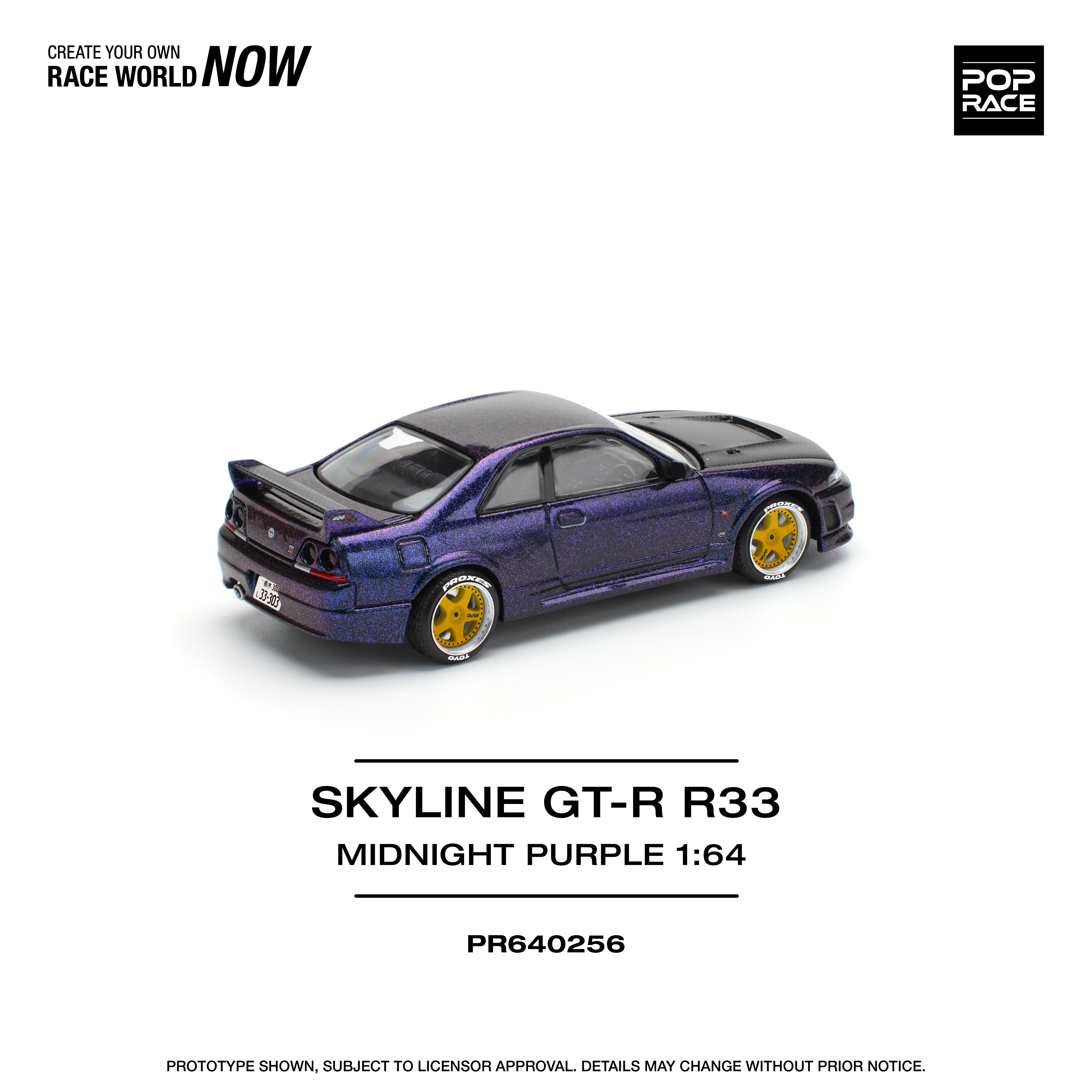 Preorder] POPRACE 1:64 NISSAN SKYLINE GT-R R33 NISMO MIDNIGHT