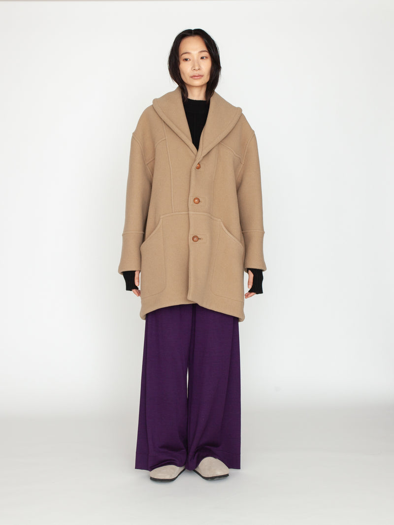 LES PRAIRIES DE PARIS | ドロップショルダーショールカラーウール