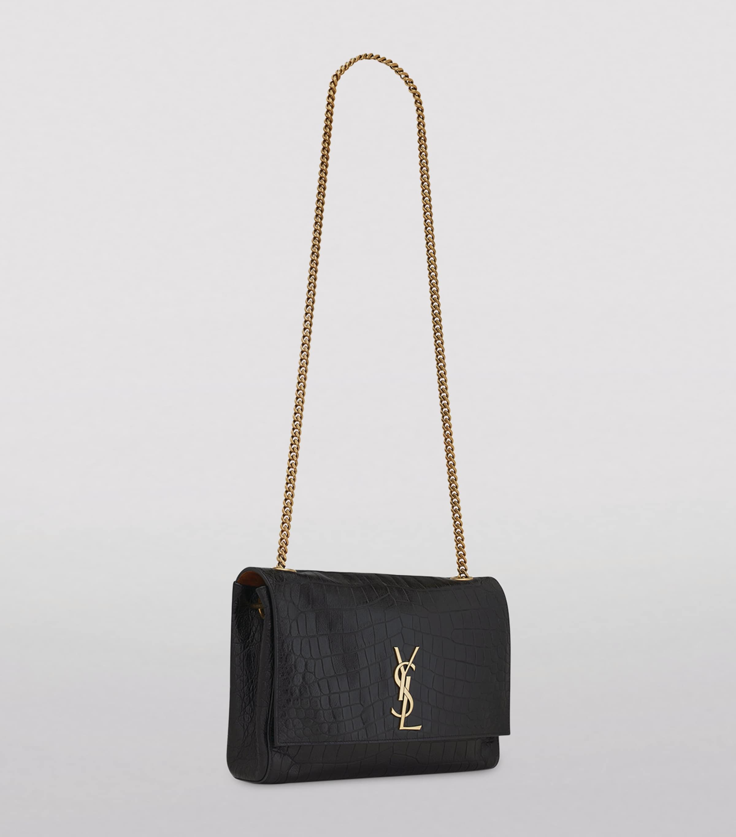 Saint Laurent Black Medium Kate Reversible Shoulder Bag | Harrods US