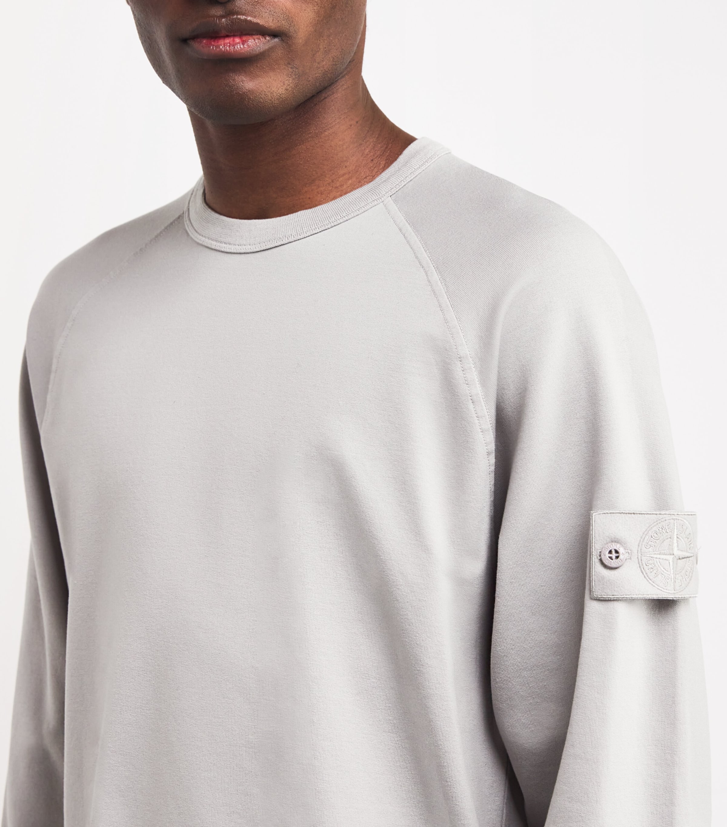 Stone Island Grey Stretch-Cotton Ghost Sweatshirt | Harrods US