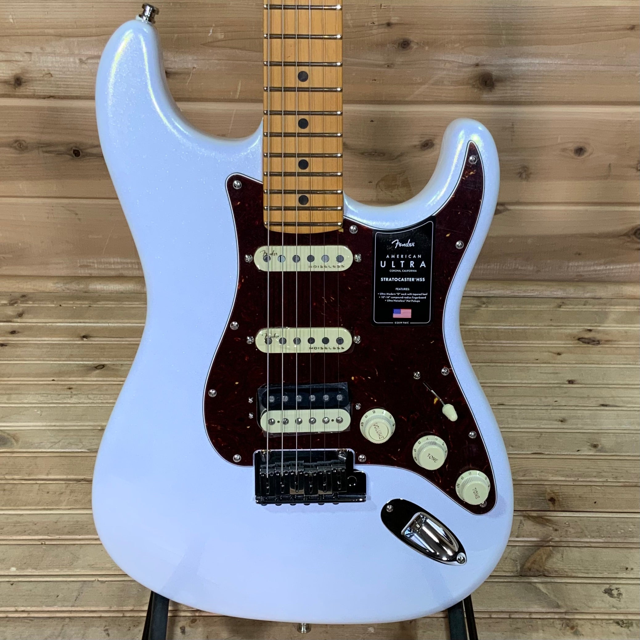 Fender American Ultra Stratocaster HSS Electric Guitar - Arctic