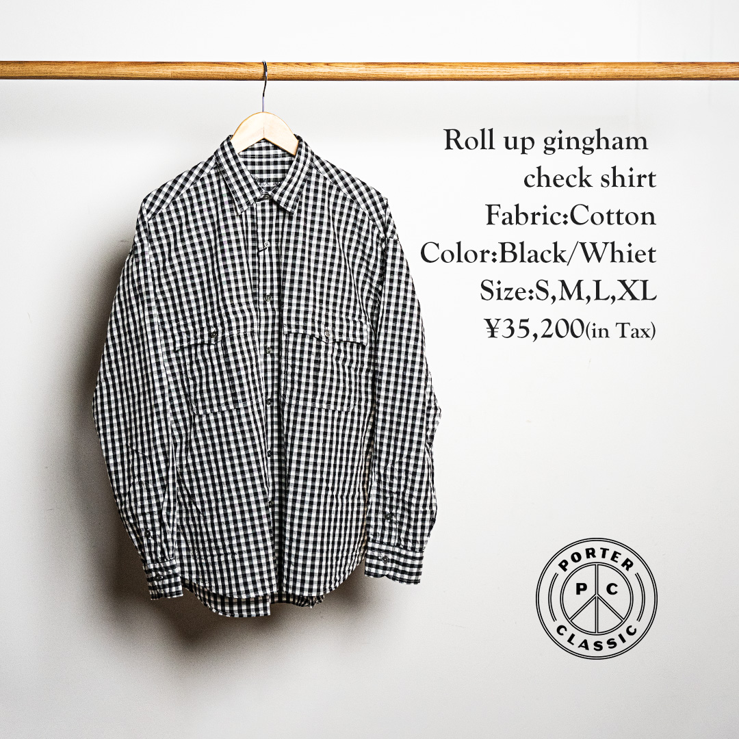 ポータークラシック ギンガム ロールアップシャツ | HUES 福岡セレクト