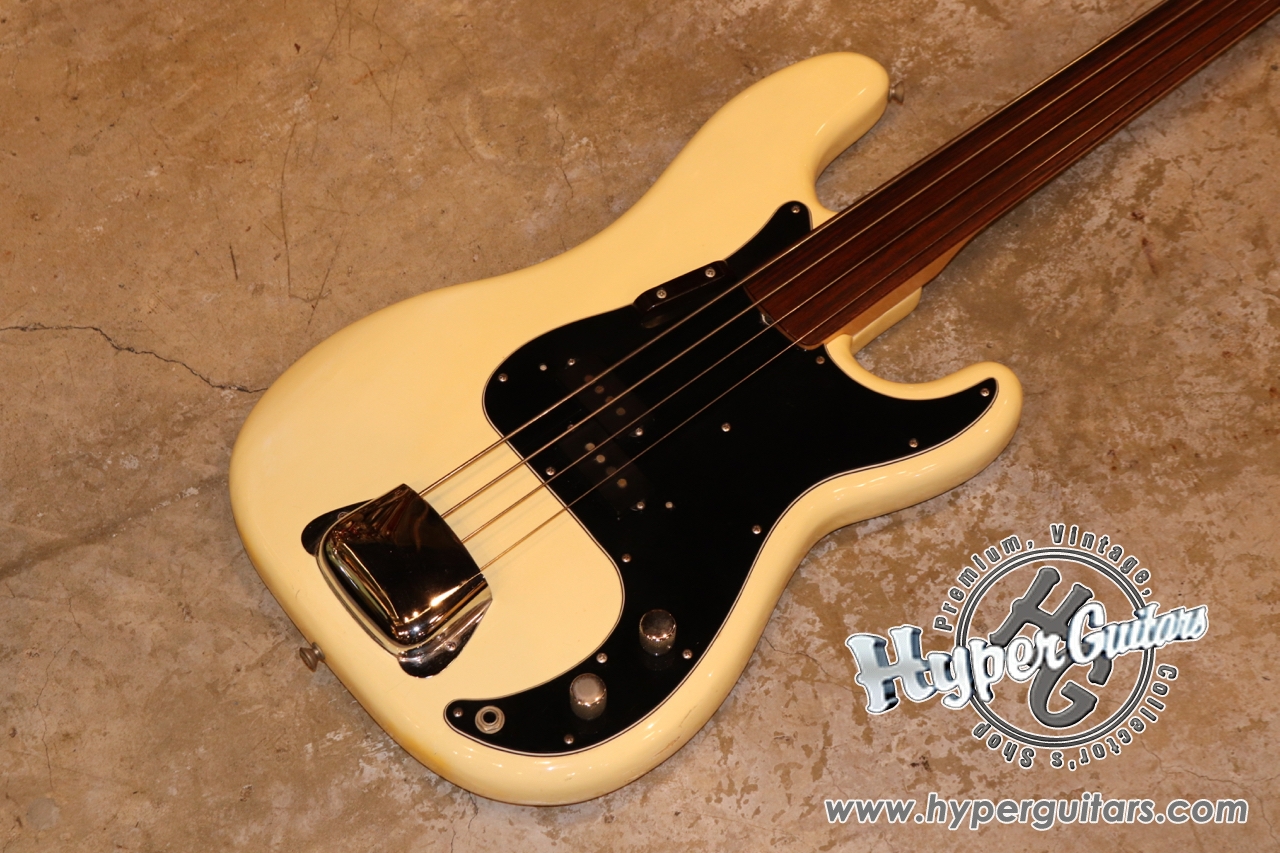 Fender '78 Fretless Precision Bass - ホワイト / ローズ - ハイパー