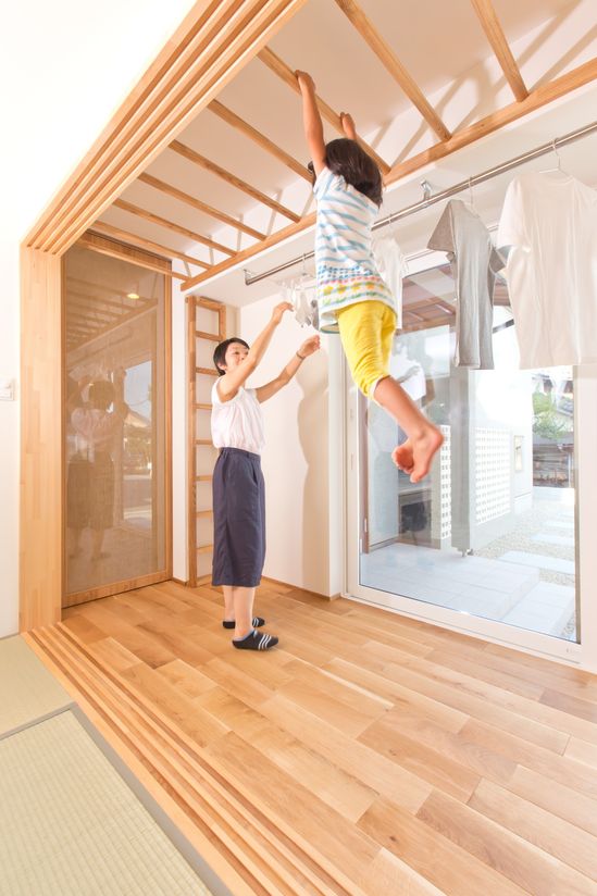 mina様 完成写真 うんていタイプB 雲梯 室内 mina様 完成写真 うんてい