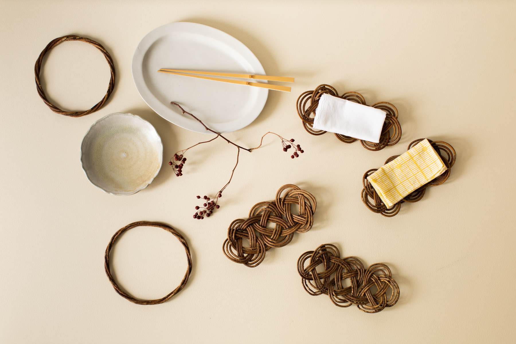 山の形 あけび｜ポット・ポットホルダー｜オルネ ド フォイユ公式