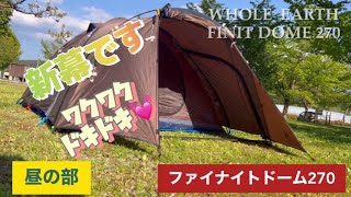 ソロキャンプ】新幕初張り〜ホールアース ファイナイトドーム270〜昼の