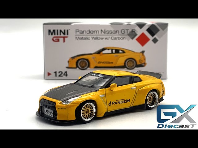 1/64 MINI GT Pandem Nissan GT-R (Metallic Yellow) - YouTube