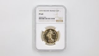 1979 フランス 種を蒔く女神 5フラン ピエフォー 金貨 プルーフ NGC PF