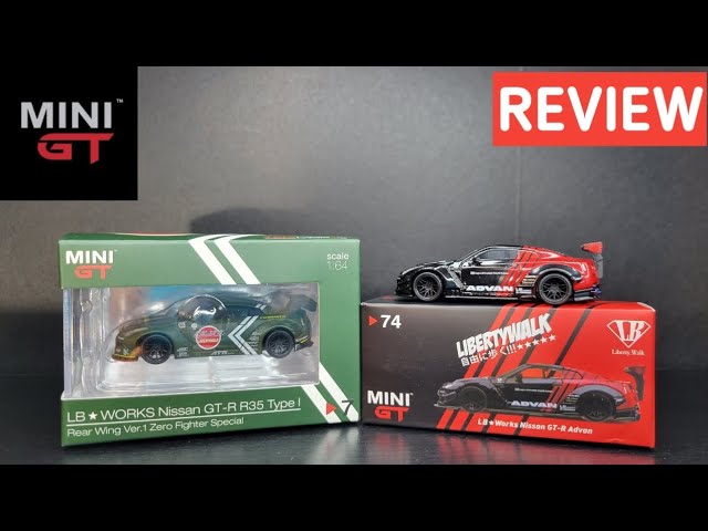 Mini GT - Nissan GT-R R35s - Zero Fighter & Advan - REVIEW - YouTube