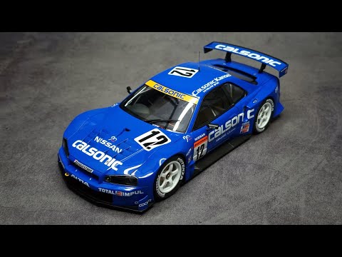 Building CALSONIC GT-R JGTC 2003 TAMIYA 1/24 Scale Model : Auto