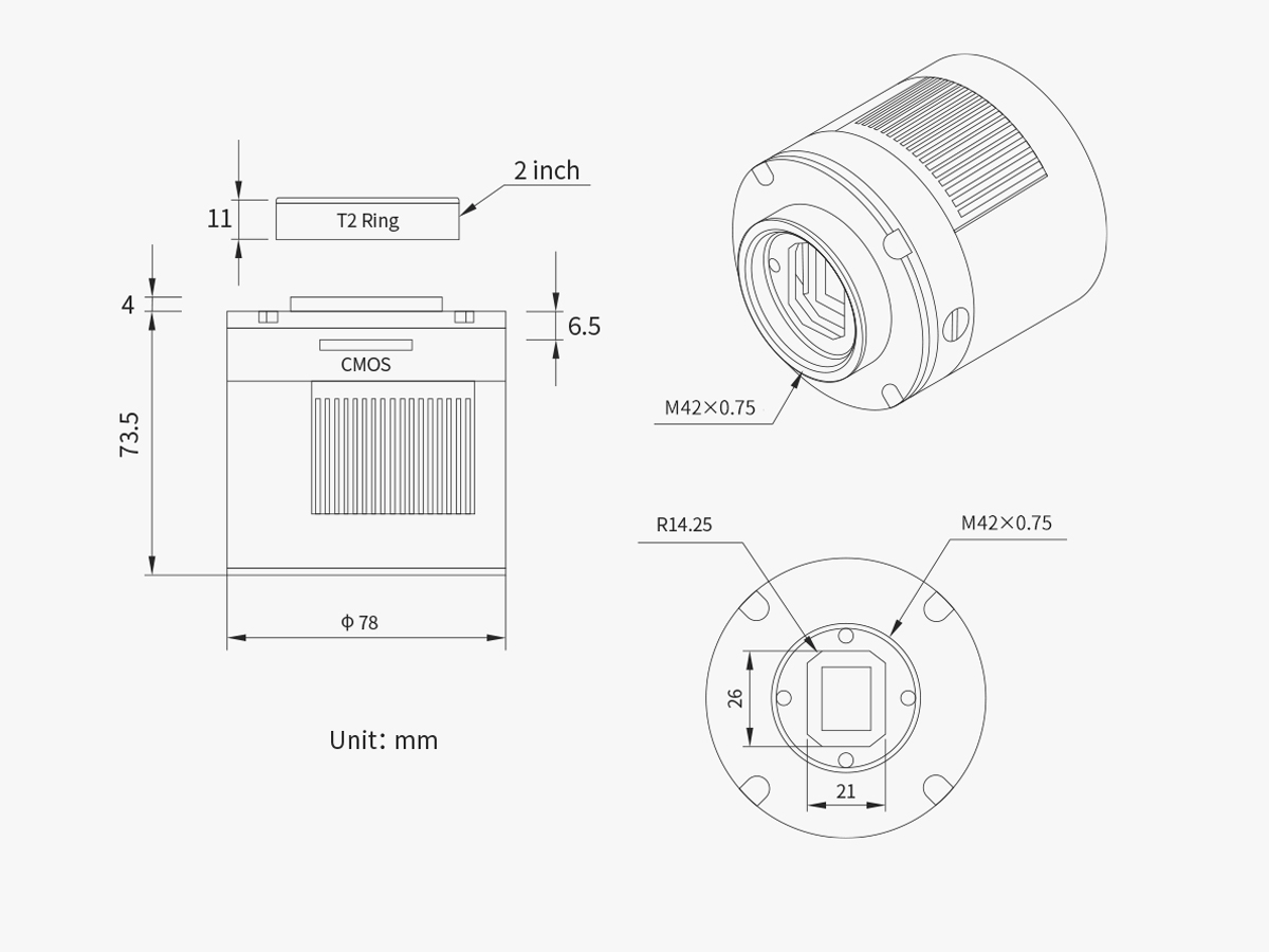 ZWO ASI 183MM-Pro Cooled Monochrome Camera — Starizona