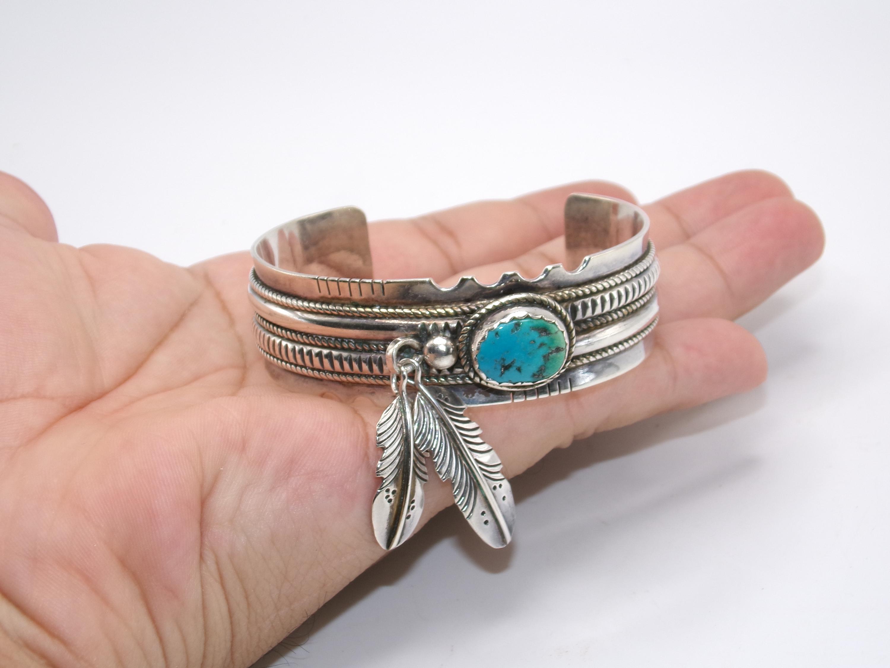 A.J. Platero作 ヴィンテージ スターリングターコイズ カフ