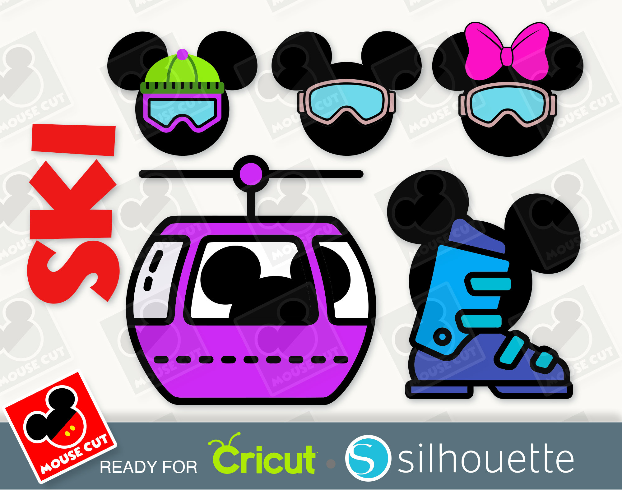 Minnie mouse skiing - Etsy 日本