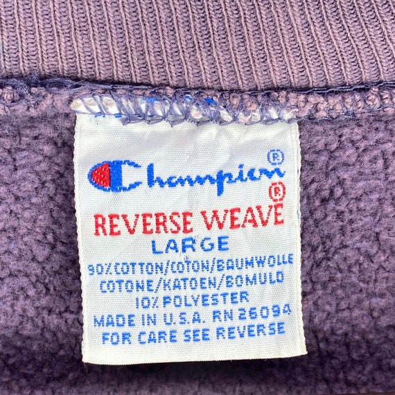 Vintage 90s Champion Reverse Weave Sweatshirt Purple Small