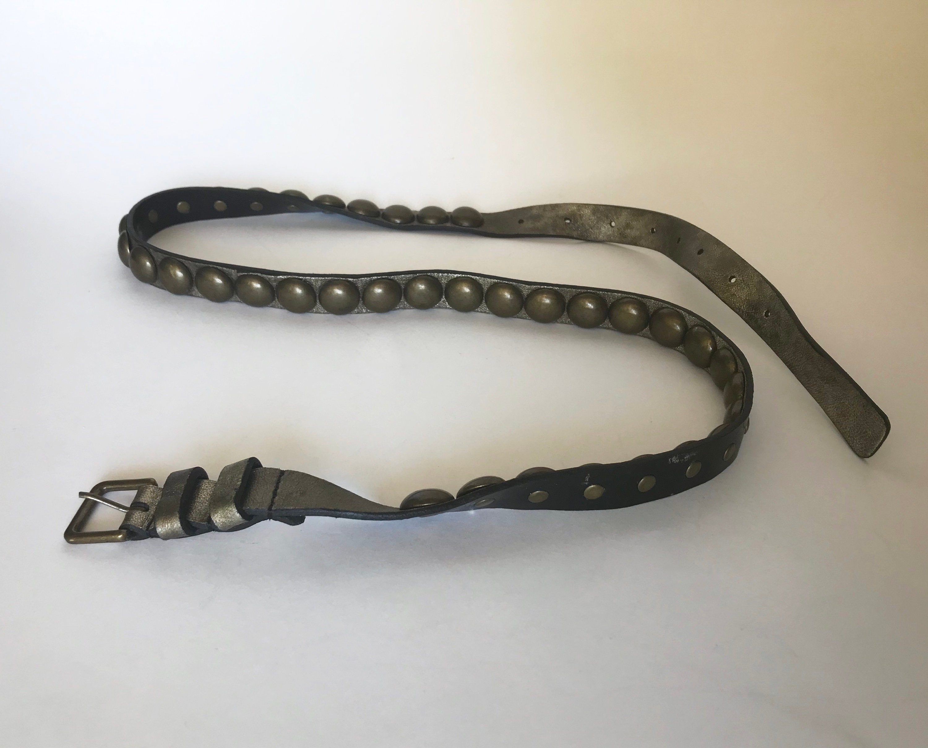 ANN DEMEULEMEESTER ヴィンテージ スタッズ レザーベルト ゴシック