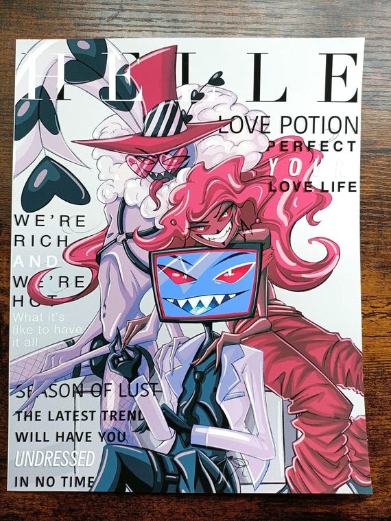 Hazbin Hotel Vees 'helle' Print - Etsy