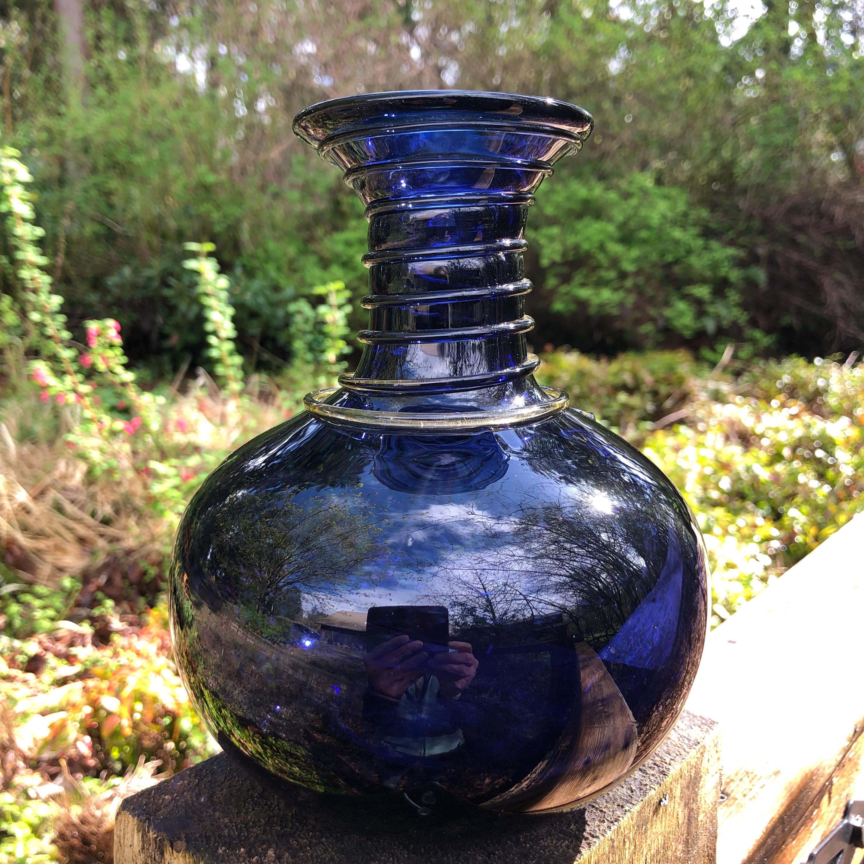 希少なヴィンテージ BLENKO ブレンコガラス 置物 手拭きガラスアメリカ