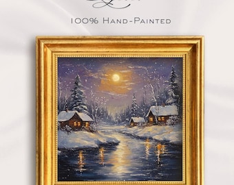 ルーヴシエンヌの雪 - アルフレッド・シスレーの手描き油絵複製、冬の