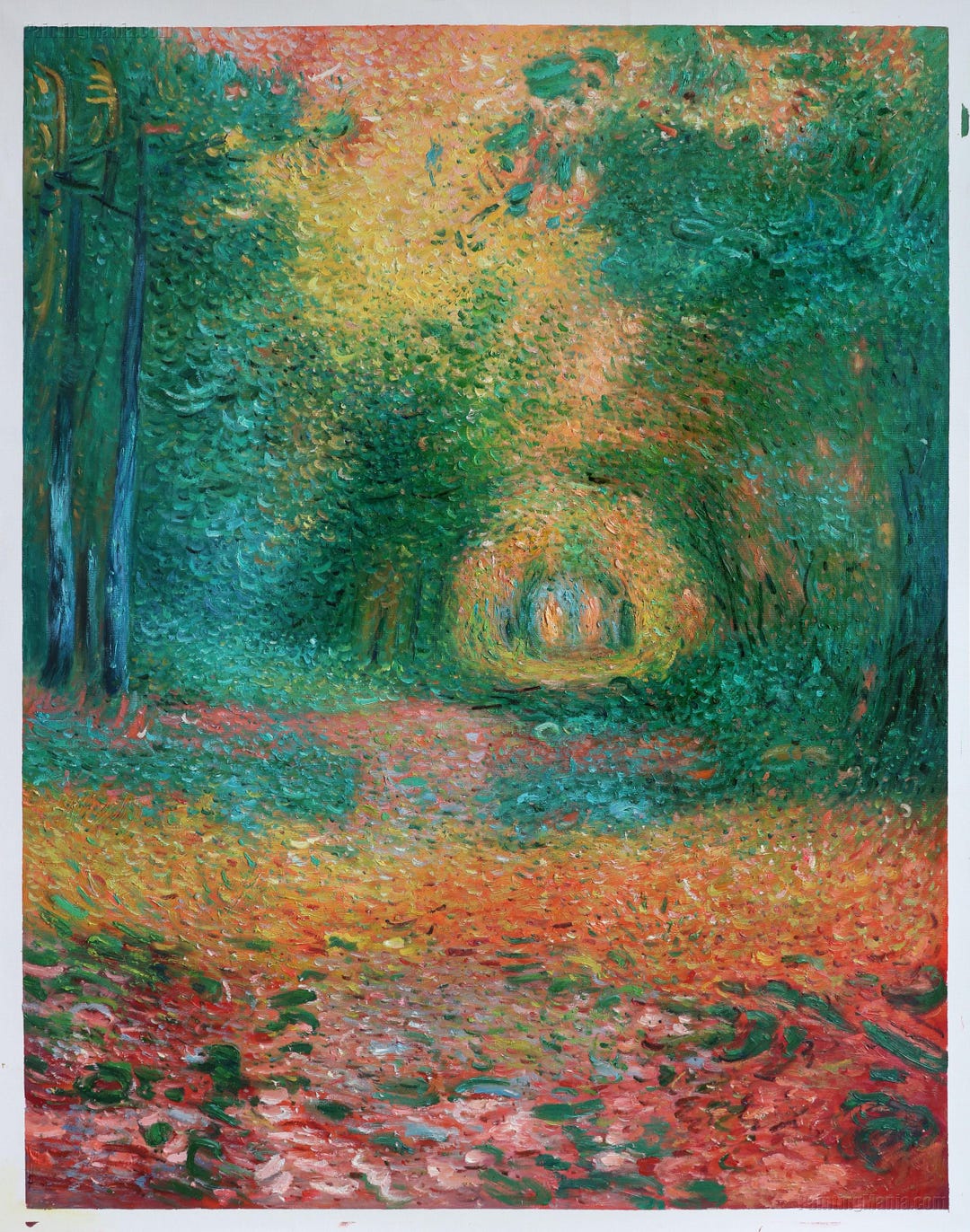 サンジェルマンの森の下草 - クロード・モネの手描き油絵複製、森の