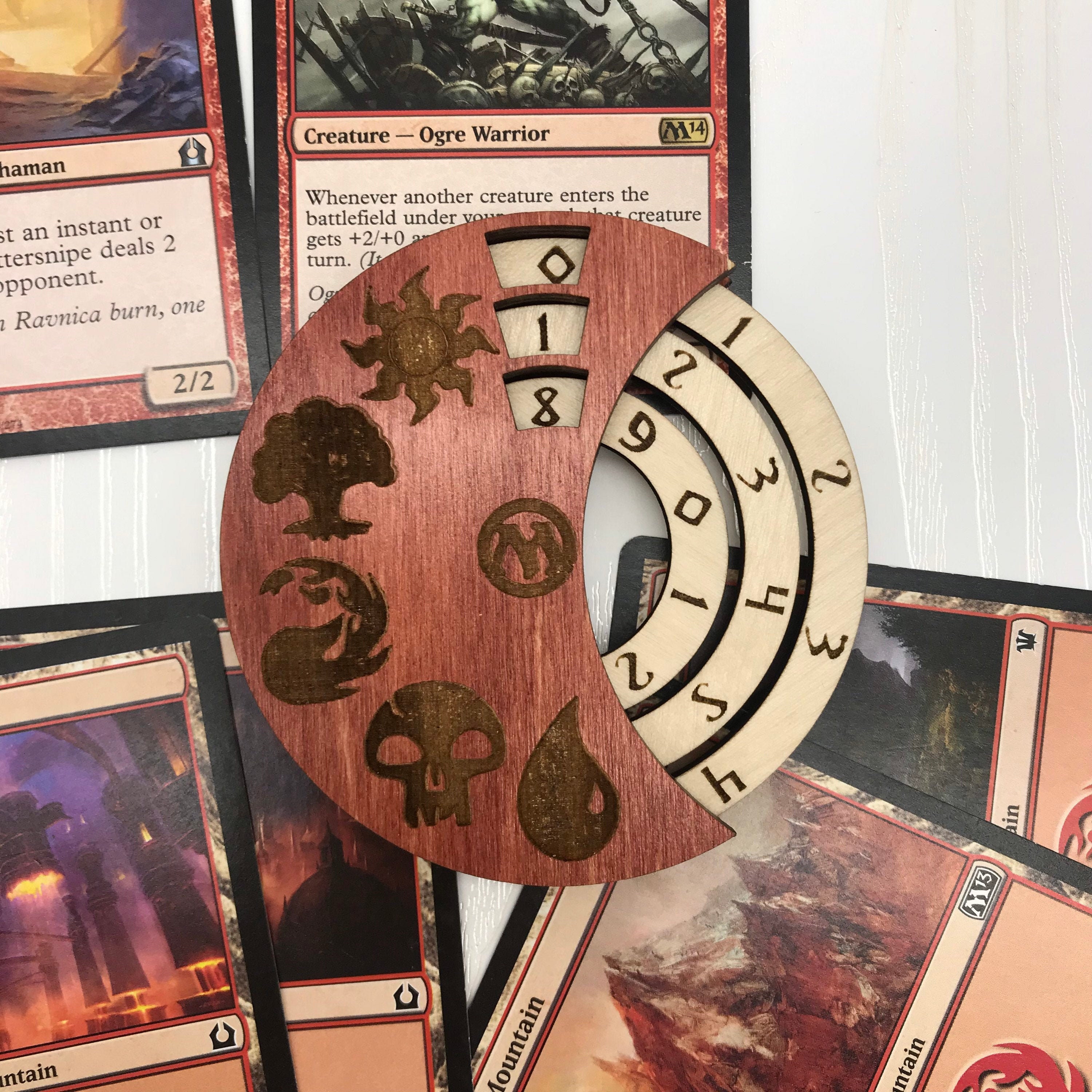 Wooden 3 Digit MTG Life Counter, Radial HP Tracker - Etsy