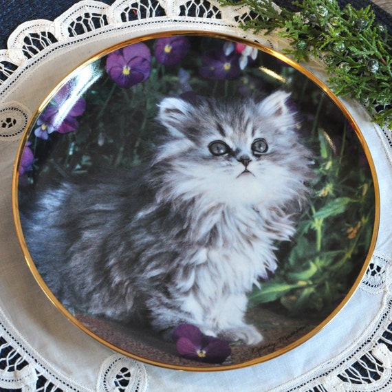 Franklin Mint Purrfection Wall Porcelain Cat Plate, Nancy Matthews