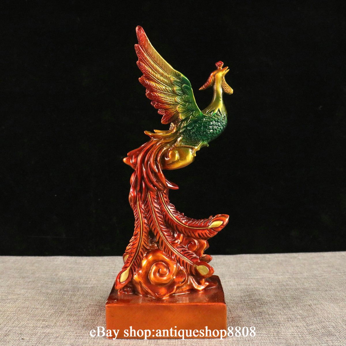 古鏡 青銅鏡 鳳凰龍麒麟鳥 中国古玩 中国美術 唐物 擺件