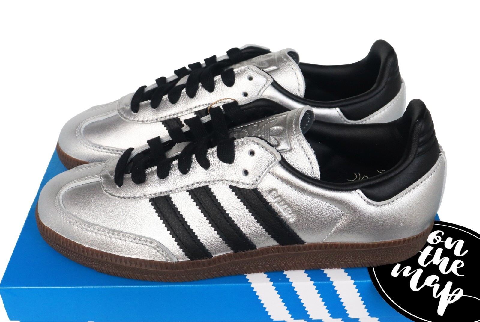 Adidas Samba OG Metallic Silver Grey Black Gum UK 4 5 6 US JI4218